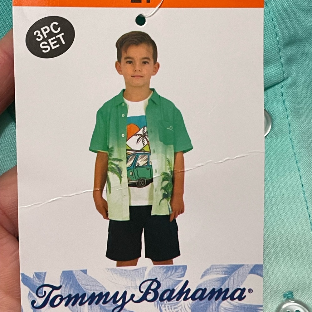 Tommy Bahama Toddler Boys Tropical 3-Piece Outfit Set Size 2T NWT - Picture 9 of 11